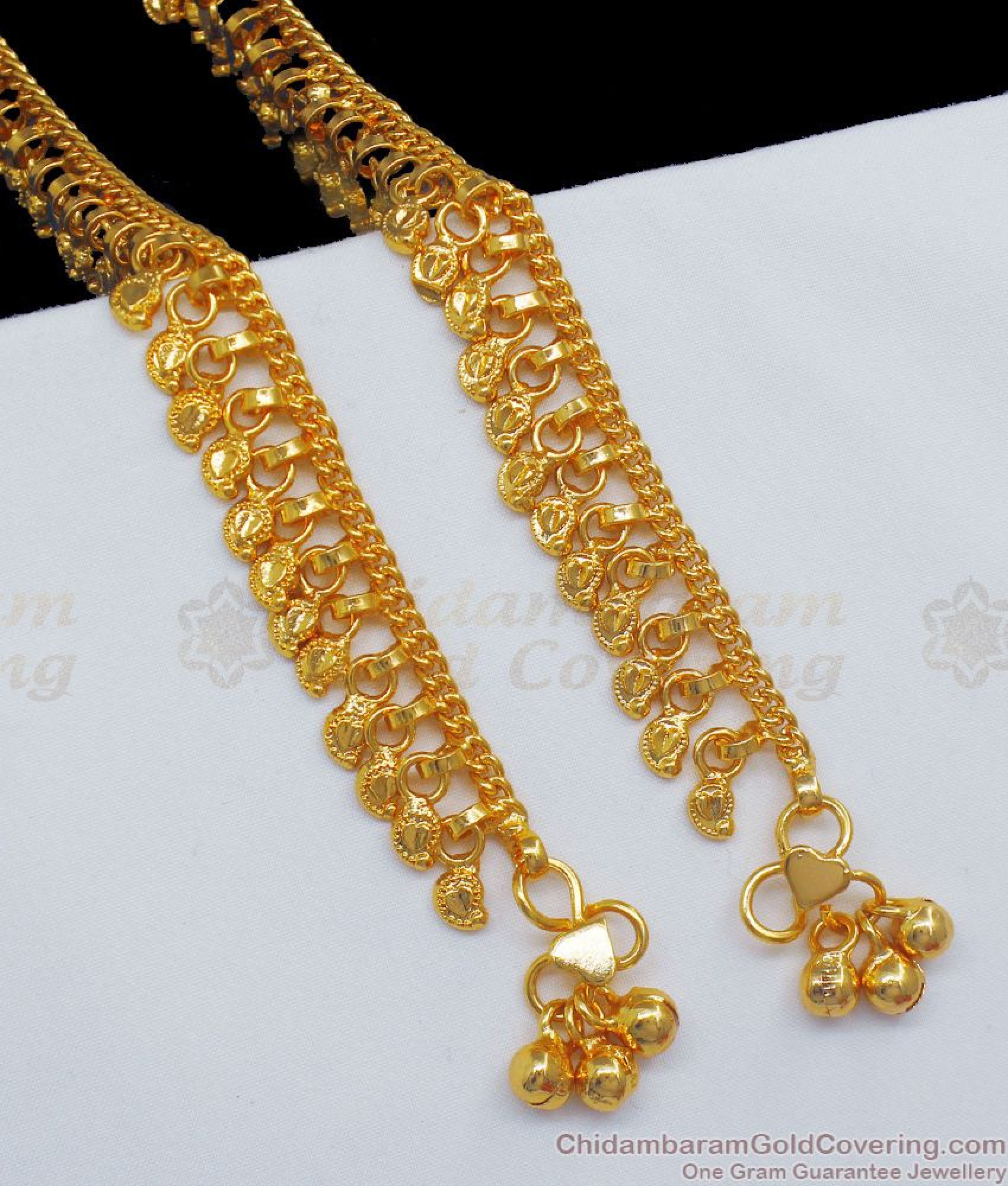 Buy 11 Inch New Arrival Mango Design Heavy Gold Anklet ANKL1109