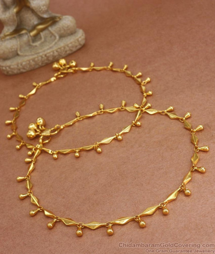 Anklet Collections in Gold | Kolusu Design| Impon Anklets | Gold ...