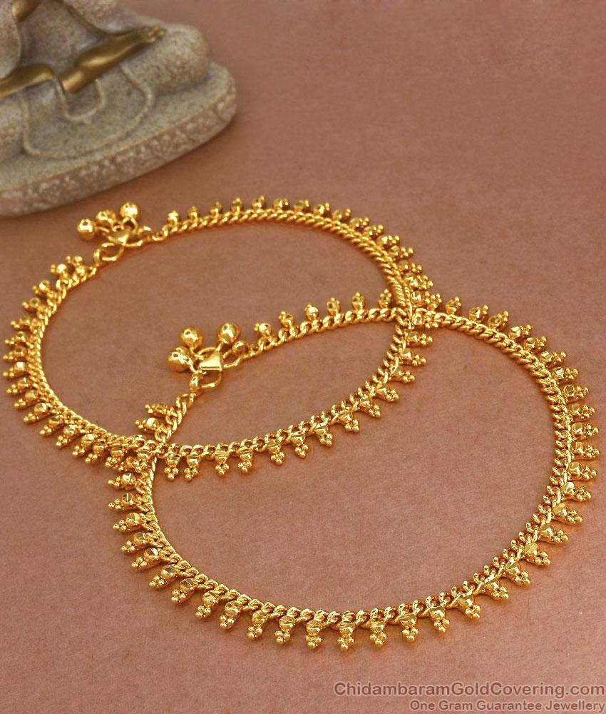 10 Inch New Gold Plated Anklets Design For Womens ANKL1198