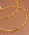 10 Inch 1 Gram Gold Anklet With Studded Stones ANKL1204
