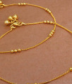 10 Inch Thin Rope Type 1 Gram Gold Payal Design ANKL1207