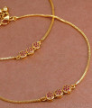 11 Inch Daily Wear Ruby Stone Anklet One Gram Gold Jewellery ANKL1227