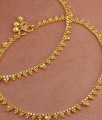 11 Inch Plain Daily Wear Light Weight Anklet Gold Plated Jewelry ANKL1230