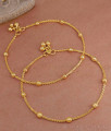 10.5 Inch Daily Wear Gold Imitation Anklet Beads Design Online ANKL1233