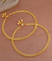 10 Inch 22Kt Gold Plated Anklet Hanging Beads Design For Women ANKL1234