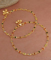 10 Inch Navaratna Stone Gold Imitation Anklet Collections Shop Online ANKL1235