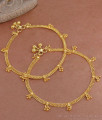 10 Inch Trendy Gold Imitation Anklet With Hanging Beads ANKL1238