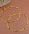 11 Inch Traditional 1 Gram Gold Anklet Women Kolusu Design ANKL1239