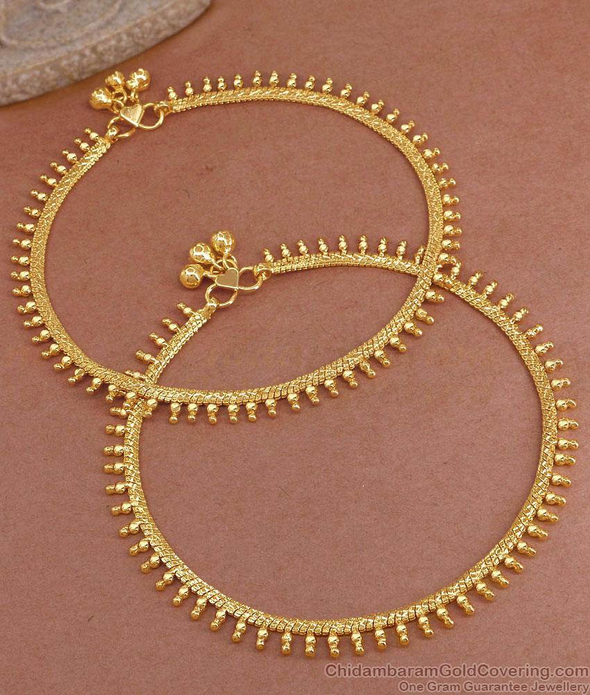 10 Inch Bridal One Gram Gold Anklet Designer Jewelry Online ANKL1243