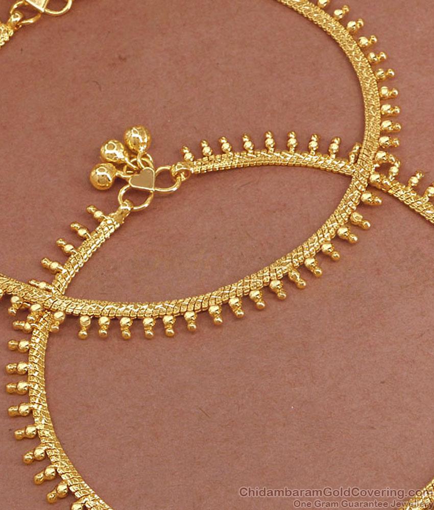 10 Inch Bridal One Gram Gold Anklet Designer Jewelry Online ANKL1243