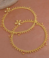 10.5 Inch Modern 1 Gram Gold Ruby Stone Anklet Design With Price ANKL1246