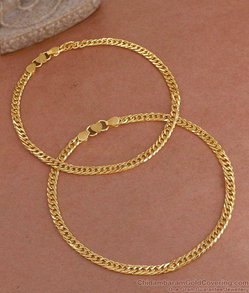 10.5 Inch New Model Gold Imitation Simple Anklet For Women ANKL1247