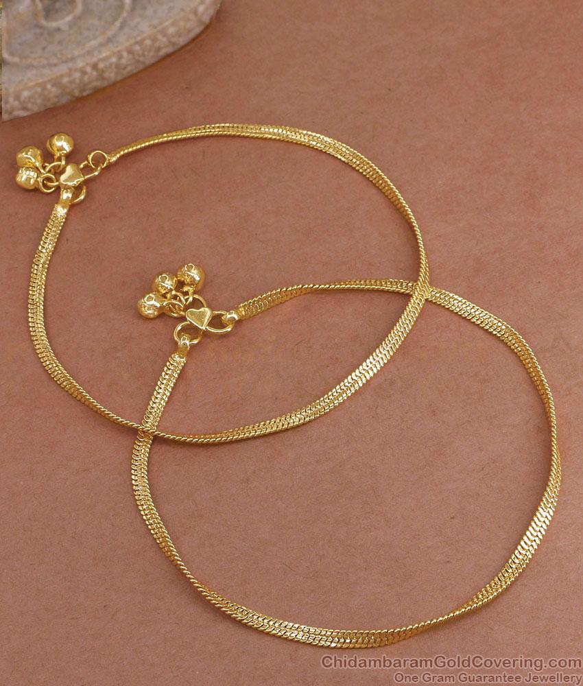 10 Inch Buy Gold Plated Anklet Latest Payal Designs For Women ANKL1249