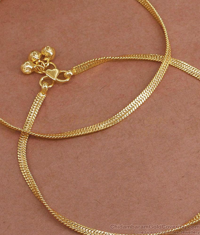 10 Inch Buy Gold Plated Anklet Latest Payal Designs For Women ANKL1249