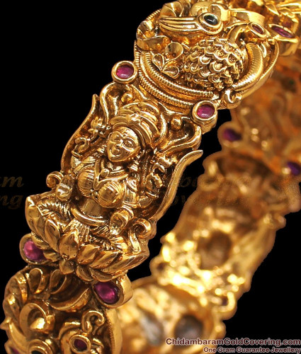 Antique gold kada designs with deals price