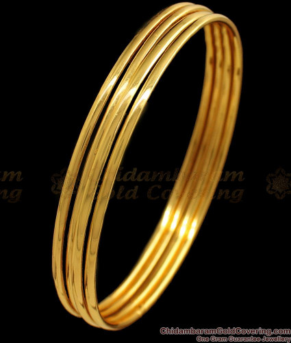 Thin plain 2025 gold bangles