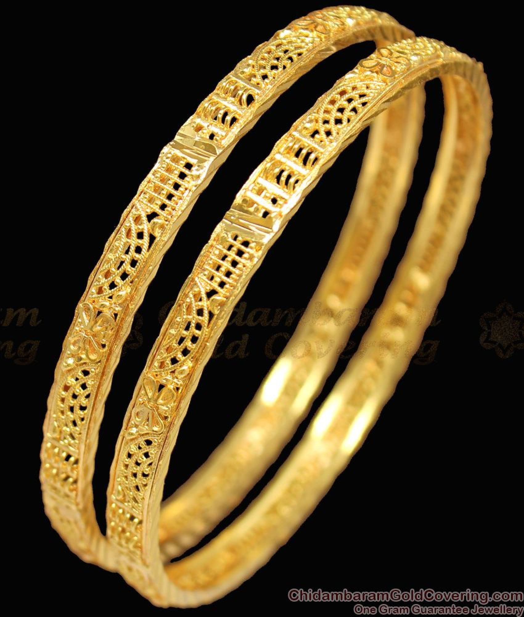 BR1210-2.8 Thin Kerala Design Gold Imitation Bangles Traditional Model ...