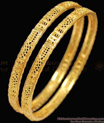 BR1008-2.6 Size Thin Gold Inspired Daily Use Traditional Bangles