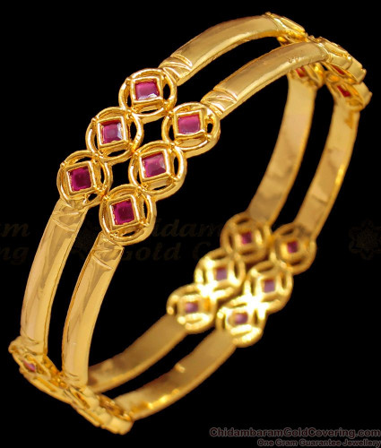 Ruby stone 2025 bangle designs