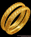 BR1451-2.8 Broad Kada Plain Gold Bridal Bangles Forming Collection