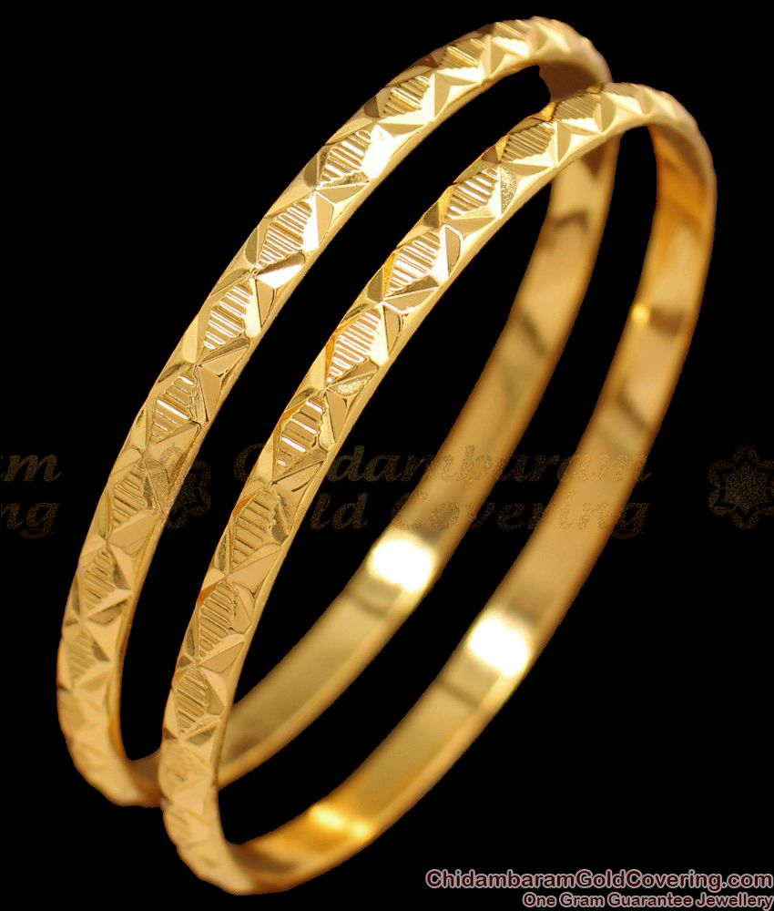 BR1513-2.6 Daily Wear Original Impon Gold Bangle Collections From Chidambaram Gold Covering