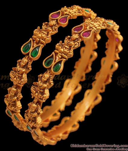 Temple design gold on sale bangles