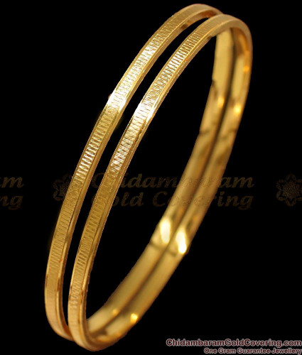 Plain thin online gold bangles