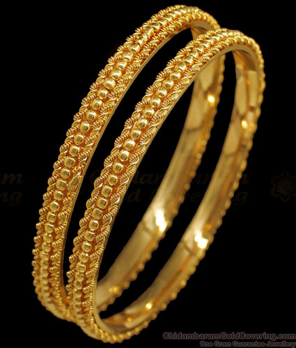 Pink Stone Gold Polish Bangles - Swaabhi