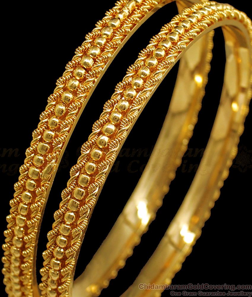 BR1663-2.6 2022 Latest Collection Gold Bangles South Indian Jewelry