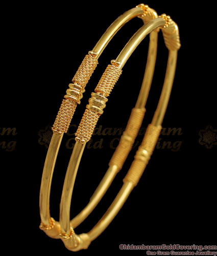 22karat yellow gold handmade vintage antique design tussi pattern 'Dunk  Chudi' tribal bangle bracelet women's jewelry ba41 | TRIBAL ORNAMENTS