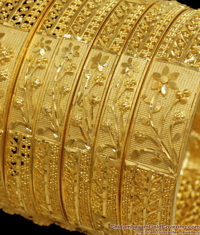 BR2041-2.6 Grand Bridal Gold Bangles Design Forming Collection