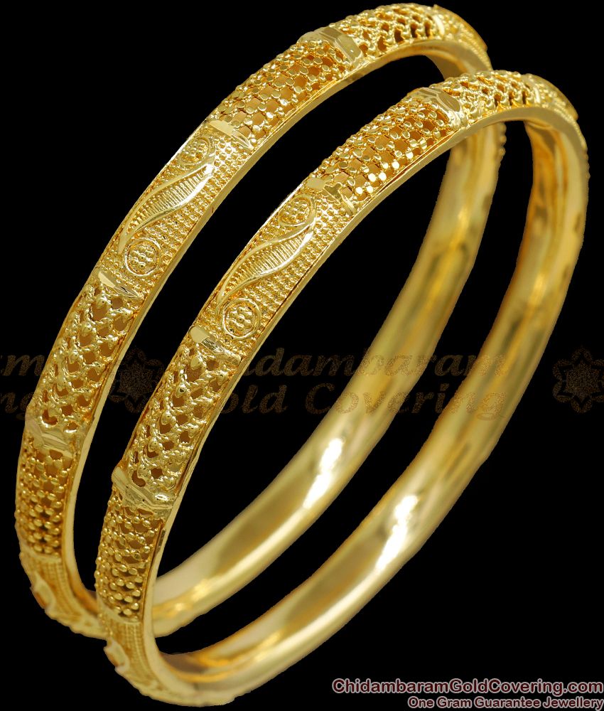 BR2078-2.8 Size New Model 1 Gram Gold Bangles For Womens