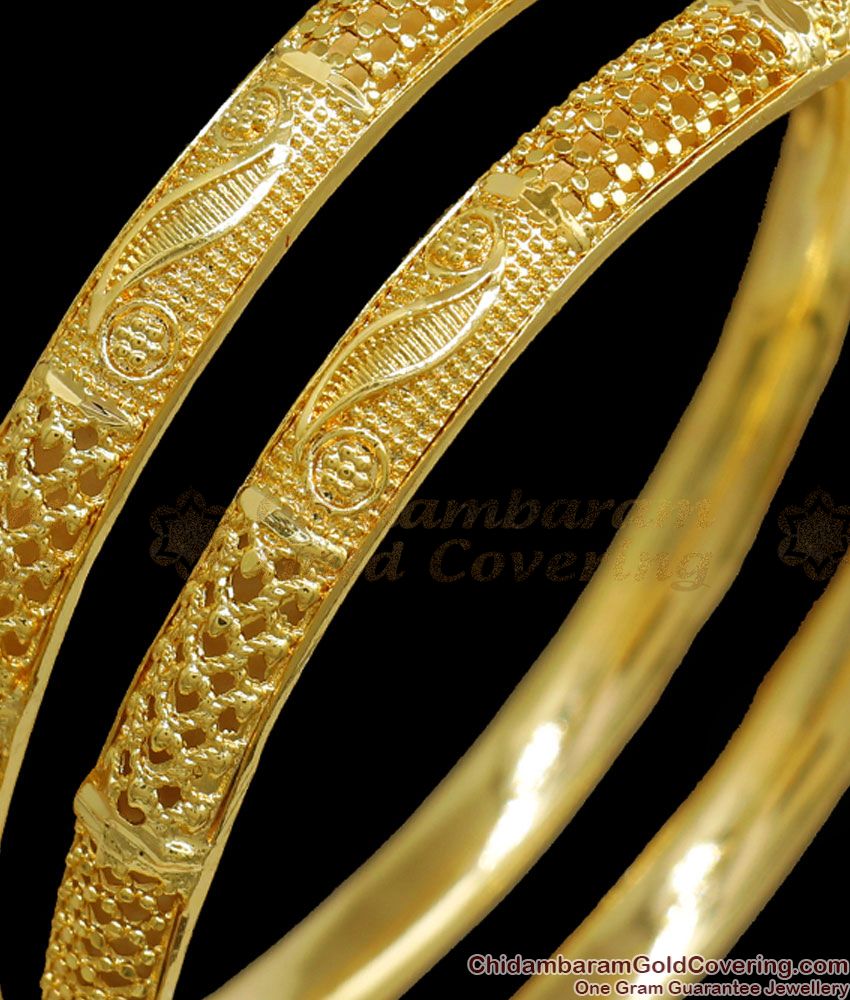 BR2078-2.8 Size New Model 1 Gram Gold Bangles For Womens