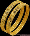 BR2088-2.6 Size Bridal Wear Gold Plated Bangle Net Pattern