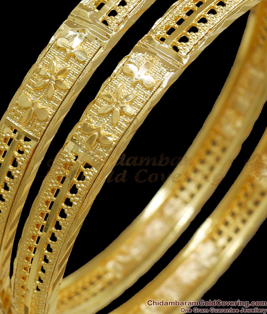 BR2120-2.6 Bridal Wear Gold Plated Bangles South Indian Jewelry