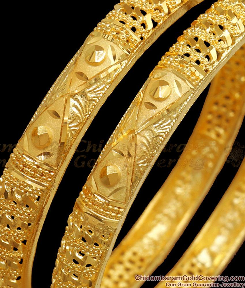 BR2320-2.10 Yellow Gold Tone Forming Bridal Bangles New Arrival