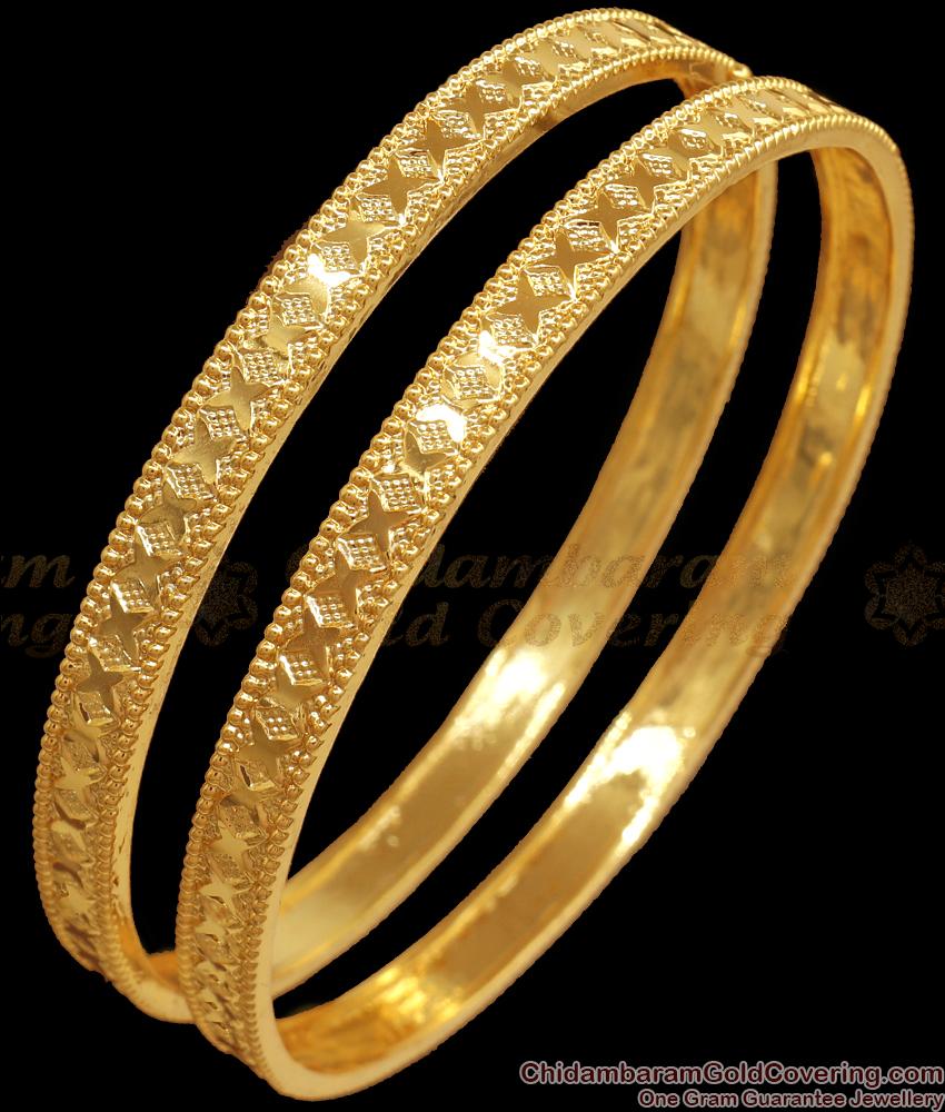 BR2344-2.8 Regular Use Gold Plated Bangle Design