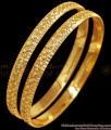 BR2355-2.4 Size Real Gold Design Plain Bangles For Everyday Wear