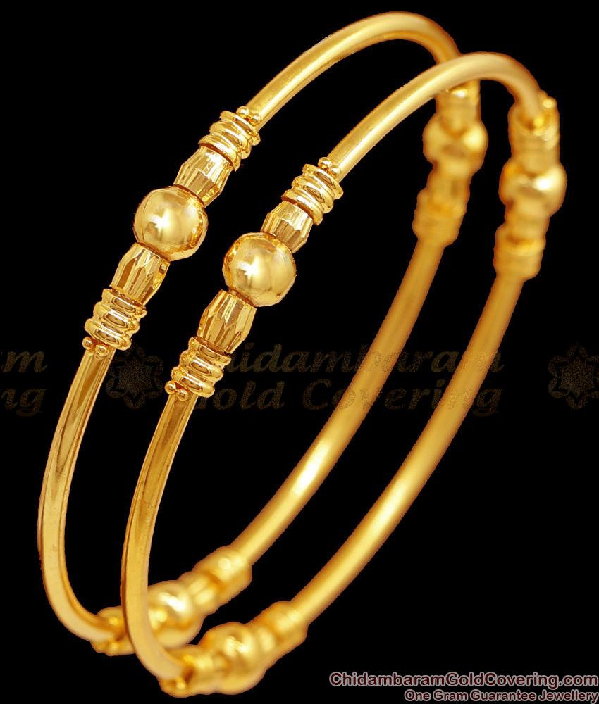 BR2359-2.8 Size One Gram Gold Bangle Regular Use Covering Jewelry