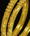 BR236-2.8 Size Traditional Gold Tone Two Pieces Imitation Plain Bangle