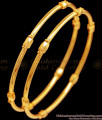 BR2360-2.8 Size Simple Gold Design Bangle Plain Beads Design