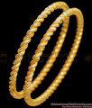 BR2369-2.4 Size Spiral One Gram Gold Solid Twisted Bangle Design 