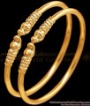 BR2372-2.8 Size Traditional Gold Elephant Bangle Design Kappu Pattern