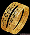 BR2383-2.4 Size Set Of Two Gold Bangle Design Women Wedding Jewelry