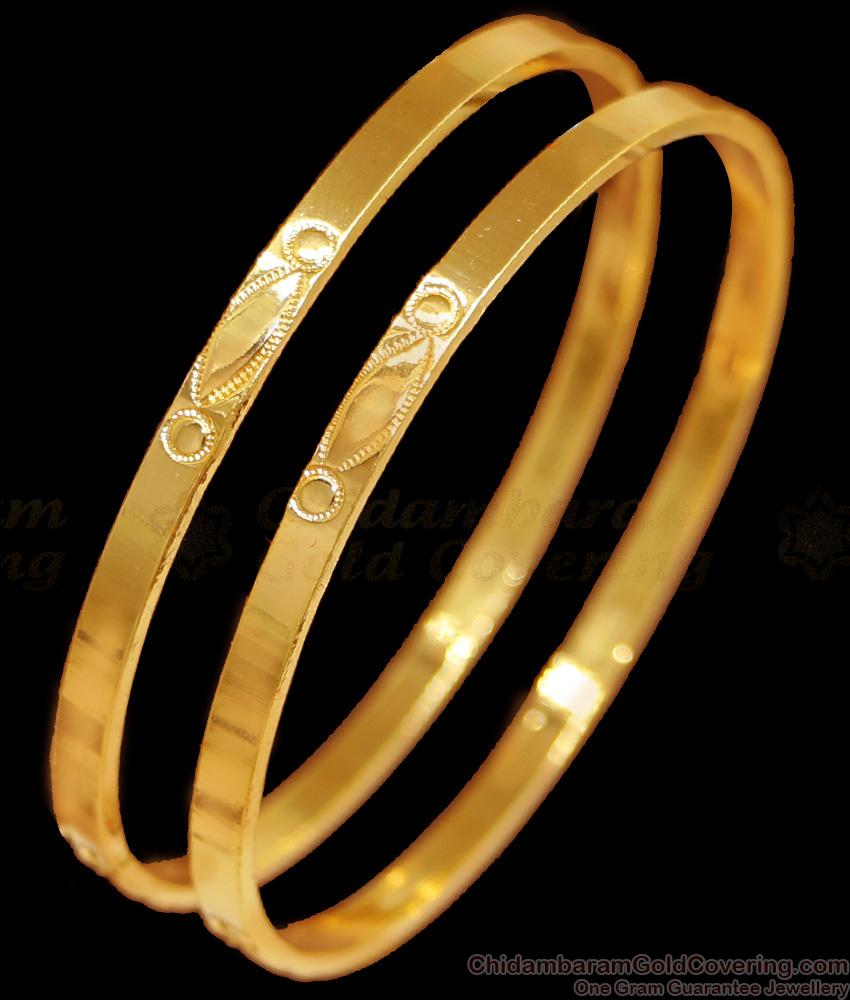 BR2405-2.4 Size New Model Impon Thin Bangle 1 Gram Gold Jewellery