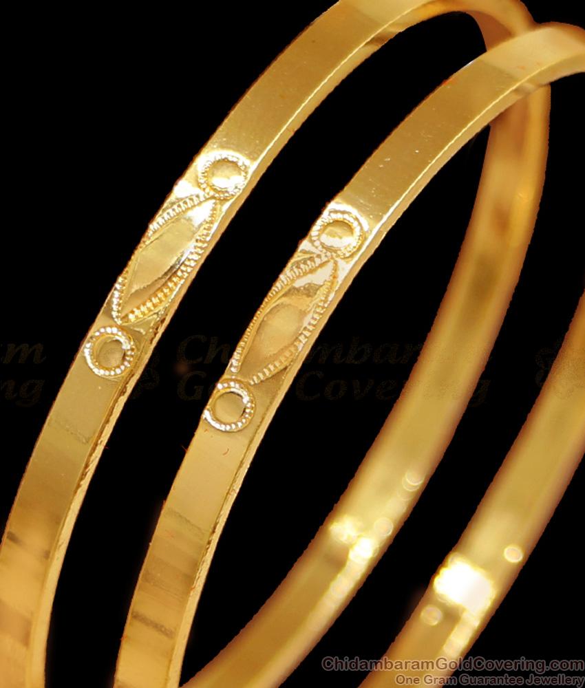 BR2405-2.4 Size New Model Impon Thin Bangle 1 Gram Gold Jewellery