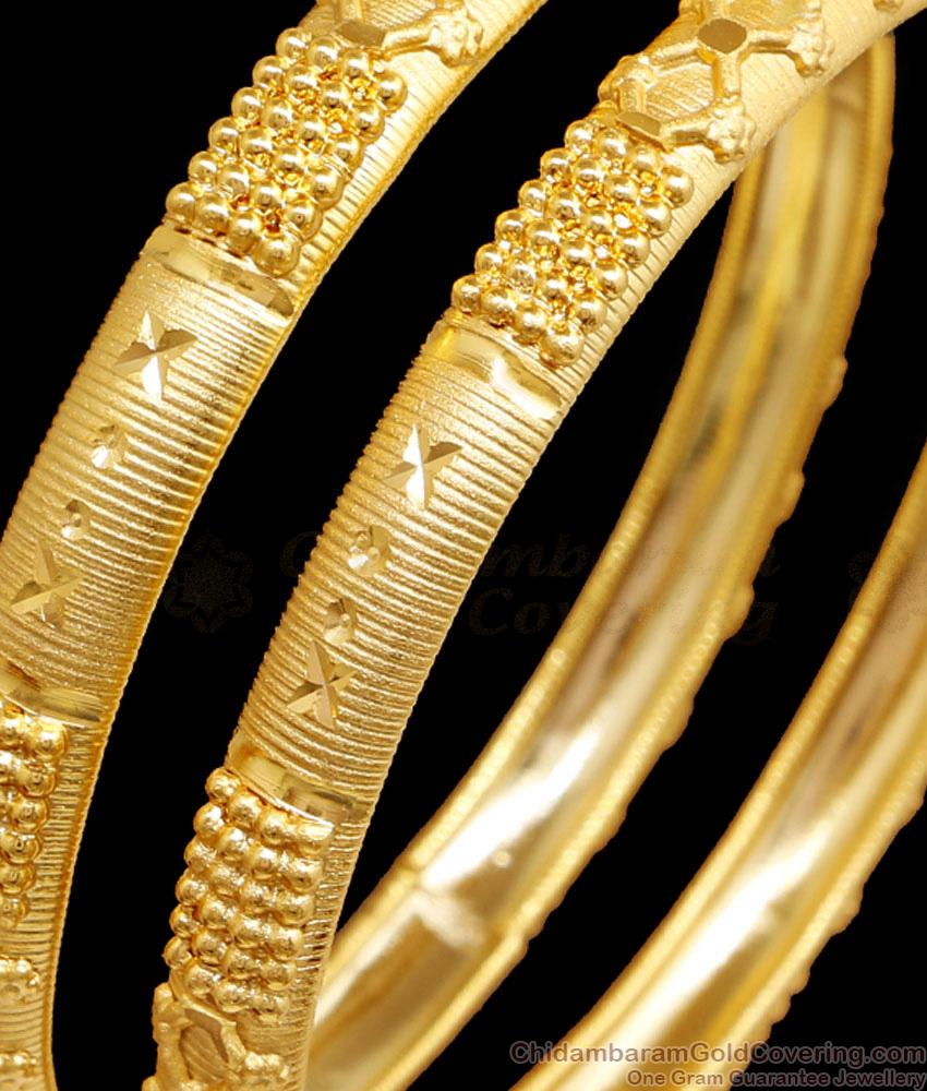 BR2433-2.6 Size Light Weight Bridal Gold Bangles Forming Collection