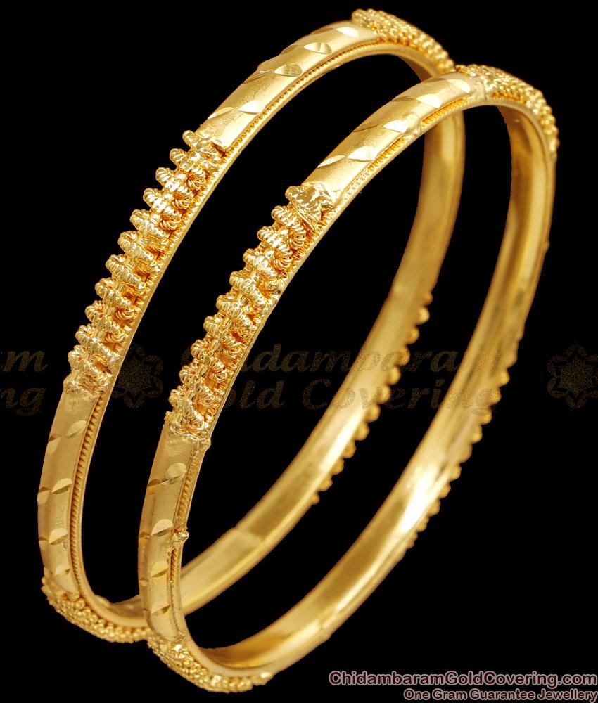 BR2441-2.6 Size New Arrival Single Gold Bangles Design Forming Jewellery