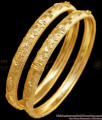 BR2442-2.8 Size Latest 2 Gram Gold Bangles Design 2024 Bridal Collections