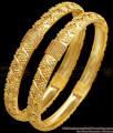 BR2454-2.10 Size Latest Two Gram Gold Bangle Threaded Design For Brides